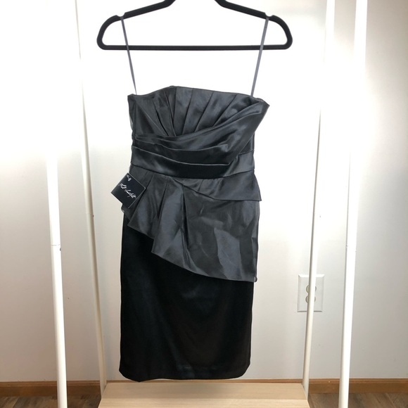 NWT White House Black Market Black Strapless Cocktail Dress 00 - Picture 2 of 10